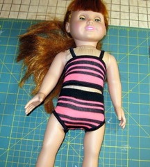3. Ladies sock nearly finished as a doll clothes top