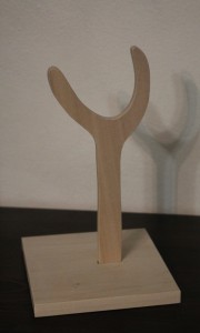 Wooden doll stand
