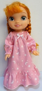 winter nightie pattern Disney Toddler Doll