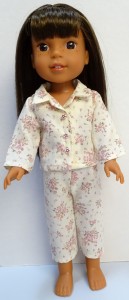 winter pyjamas pattern Wellie Wishers Doll