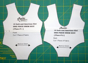 shortening one piece swimsuit doll clothes pattern
