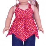 18 Inch American Girl Doll Clothes Patterns Handkerchief Top and Capri Pants