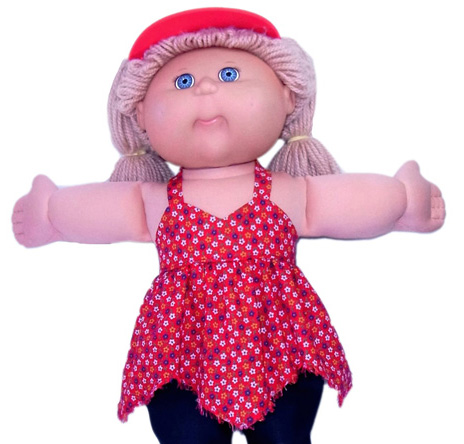 Cabbage Patch Kids Doll Clothes Patterns Handkerchief Top