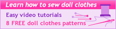 Rosies Doll Clothes Patterns banner animated 234x60