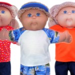 Cabbage Patch Kids Doll Clothes Patterns Tshirt multiple colors