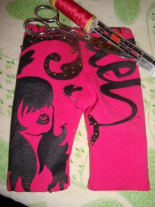 Sharon's Tights from a friends shirt doll clothes