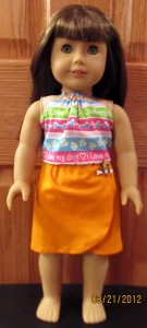 doll clothes patterns halter top and sarong by Crystal