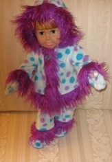 Peggy Funky Fur Doll Clothes Patterns Pink Dots