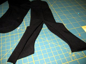 Doll tights made from socks free tutorial for 18 inch dolls