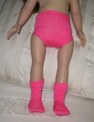 Pink Doll Clothes Under pants and Socks 
