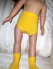 Yellow Doll Clothes Under pants and Socks 