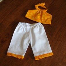 American Girl doll clothes capri pants and halter top yellow