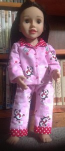 Virginia American Girl Doll Clothes Pattern Winter PJs