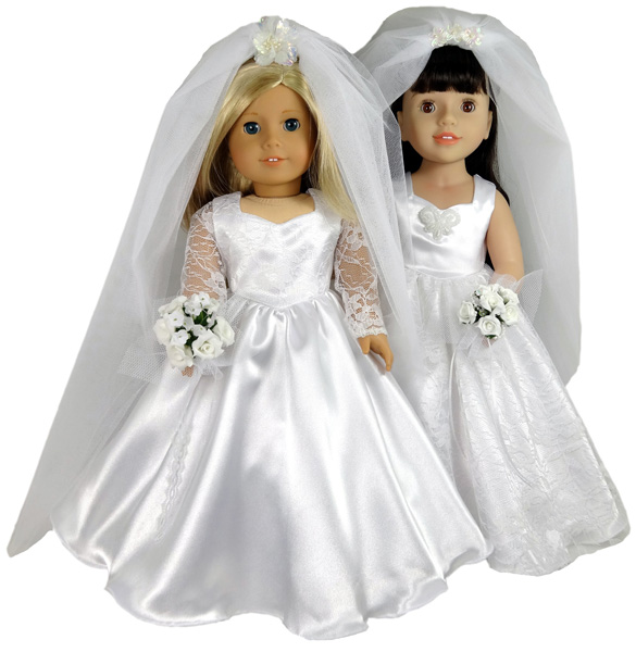 18 Inch Doll Wedding Dress Patterns Release | Rosies Doll Clothes Patterns