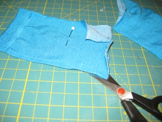 2. Cut socks up side