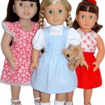 18 Inch American Girl doll clothes patterns pinafore dress and skirt