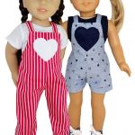 18 Inch American Girl Short and Long Overalls Doll Clothes Pattern