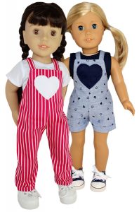 18 Inch American Girl Short and Long Overalls Doll Clothes Pattern