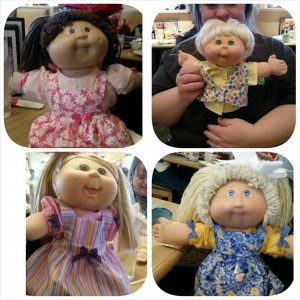 Cabbage Patch dolls with Pinafore Dress