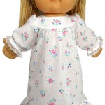 Cabbage Patch Kids winter nightie with ruffle doll clothes pattern