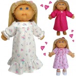 Winter Nightie doll clothes pattern Cabbage Patch Kids