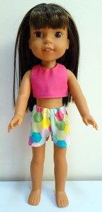 crop top and short pattern Wellie Wishers Doll
