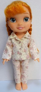 winter pyjamas pattern Disney Toddler Doll