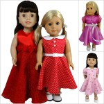18 Inch American Girl Doll Clothes Pattern 50's dress Collage