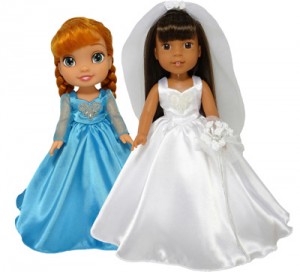 Disney Toddler and Wellie Wishers Doll Wedding Dress Patterns