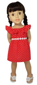 Australian Girl Frill dress doll clothes pattern