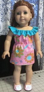 Karen fun n frilly dress pattern blue frill