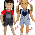 18 Inch American Girl Overall Patterns for March Madness