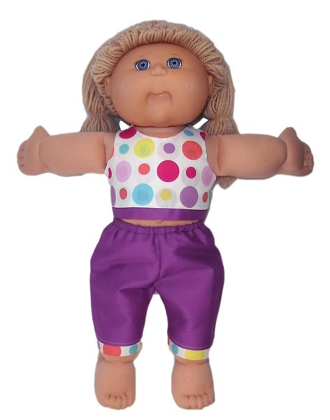 Cabbage Patch Spot Crop Top doll clothes pattern