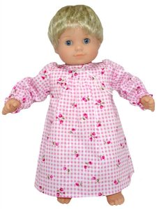 Bitty Baby and Bitty Twins Doll Clothes Pattern winter nightie American Girl