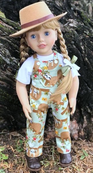Karen overalls doll clothes pattern