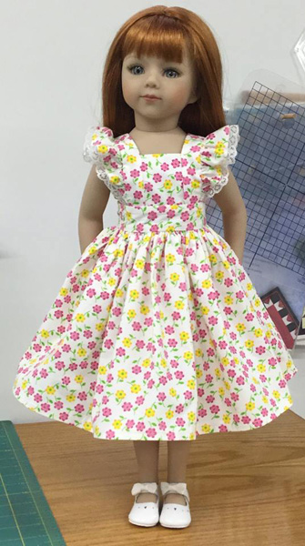 Norma Pinafore Dress doll clothes pattern