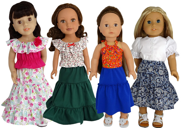 Peasant Skirt doll clothes patterns